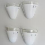 Italian sconces wall lamps  by Leucos with Murano glass, 1970s