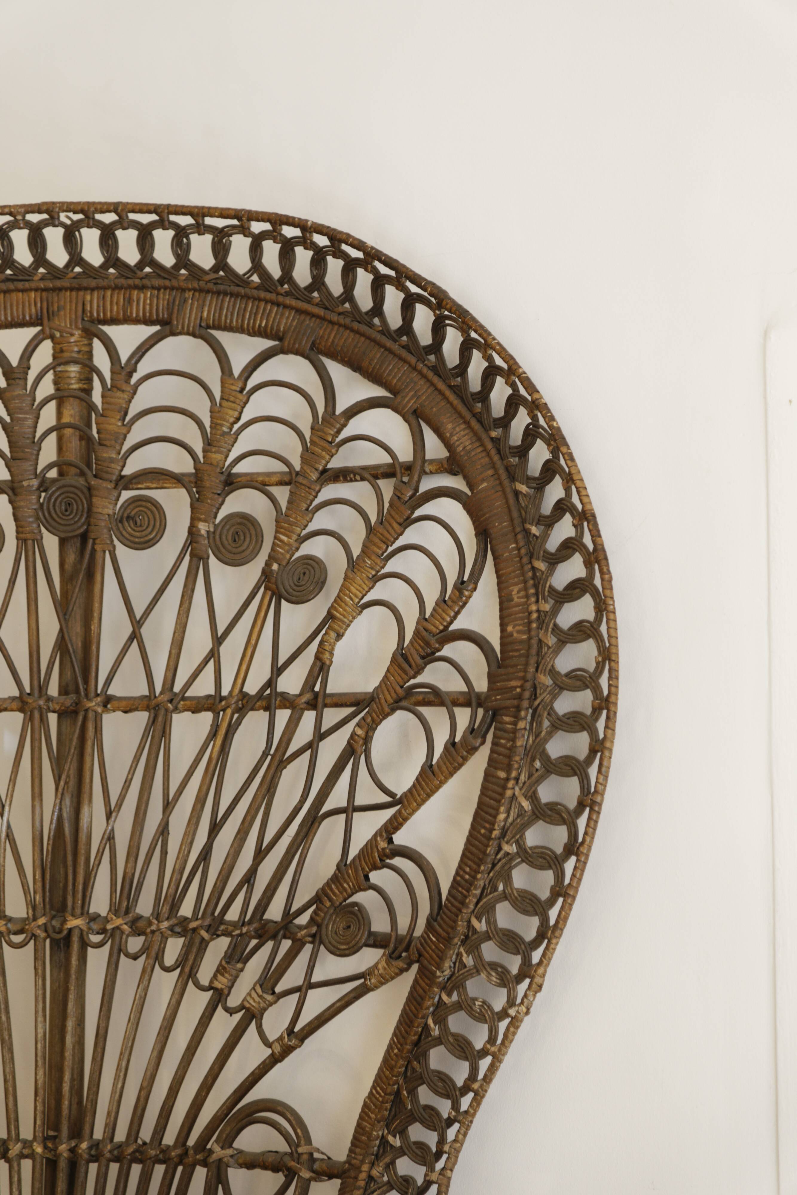 Armchair Emmanuelle Peacock Rattan