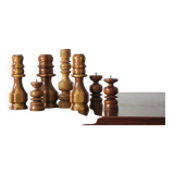 Scandinavian Wooden Candleholders, Set of 7