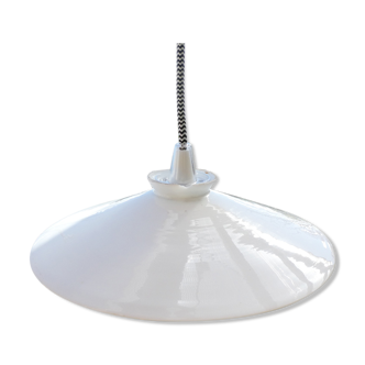 Old hanging lamp in white opaline