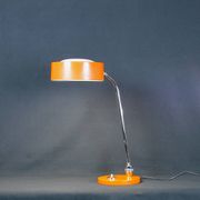 CharlJumo, Modern industrial desk lamp, Original orange color, France