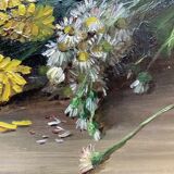 Tableau bouquet fleurs champêtres