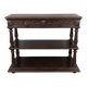 Console oak white marble