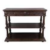 Console chêne marbre blanc