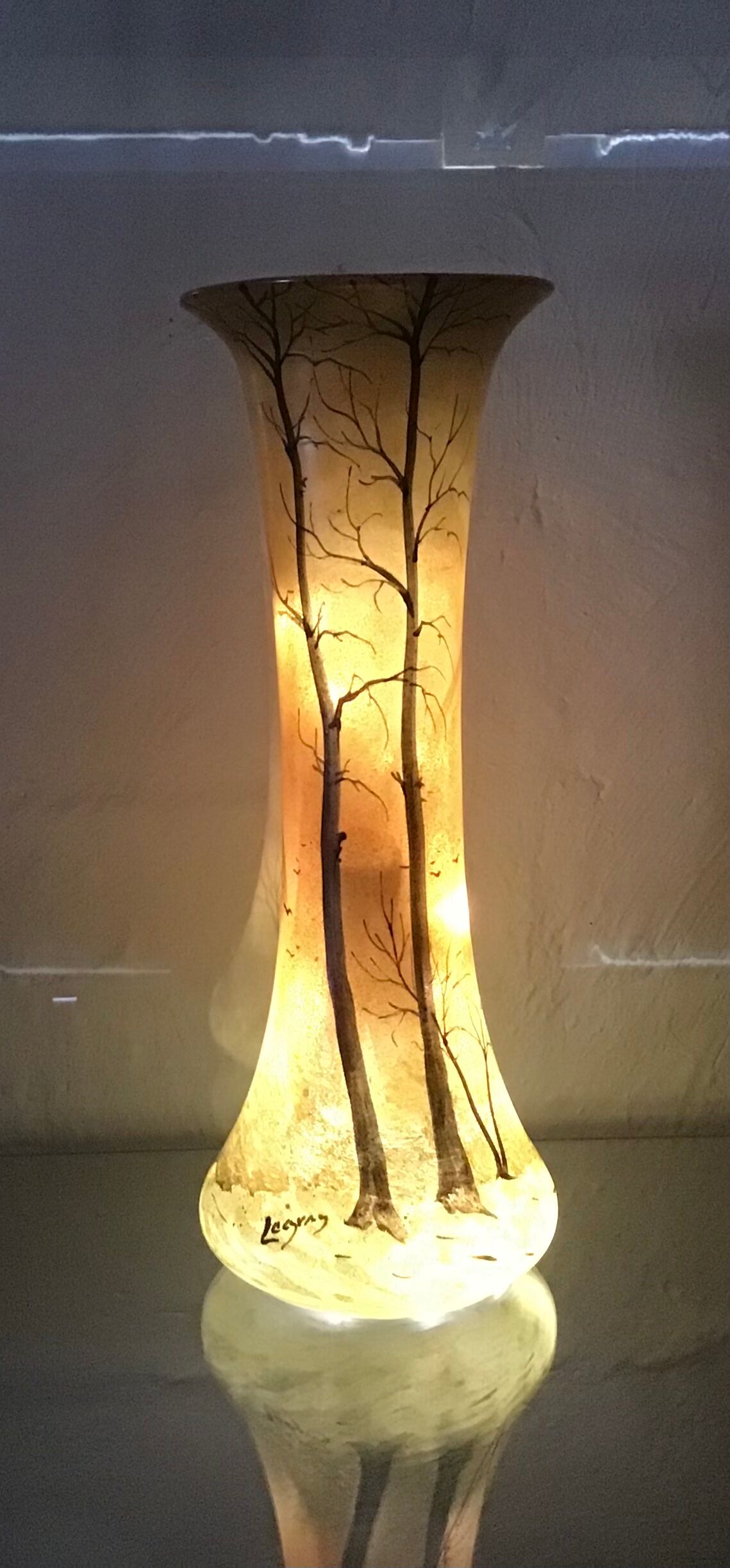 Pair of vases signed Legras