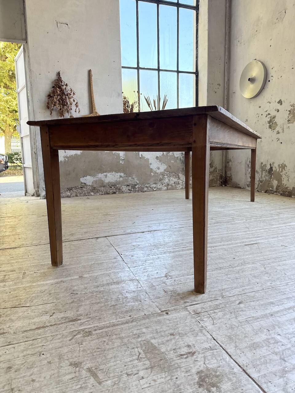 50s pine and oak farmhouse table 2.5m