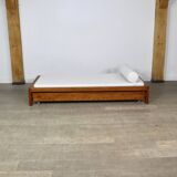 Pierre Chapo L03 Daybed In Solid Elm, France 1960s