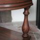 Pair of rounded wooden bedside tables, bedside table, end table.