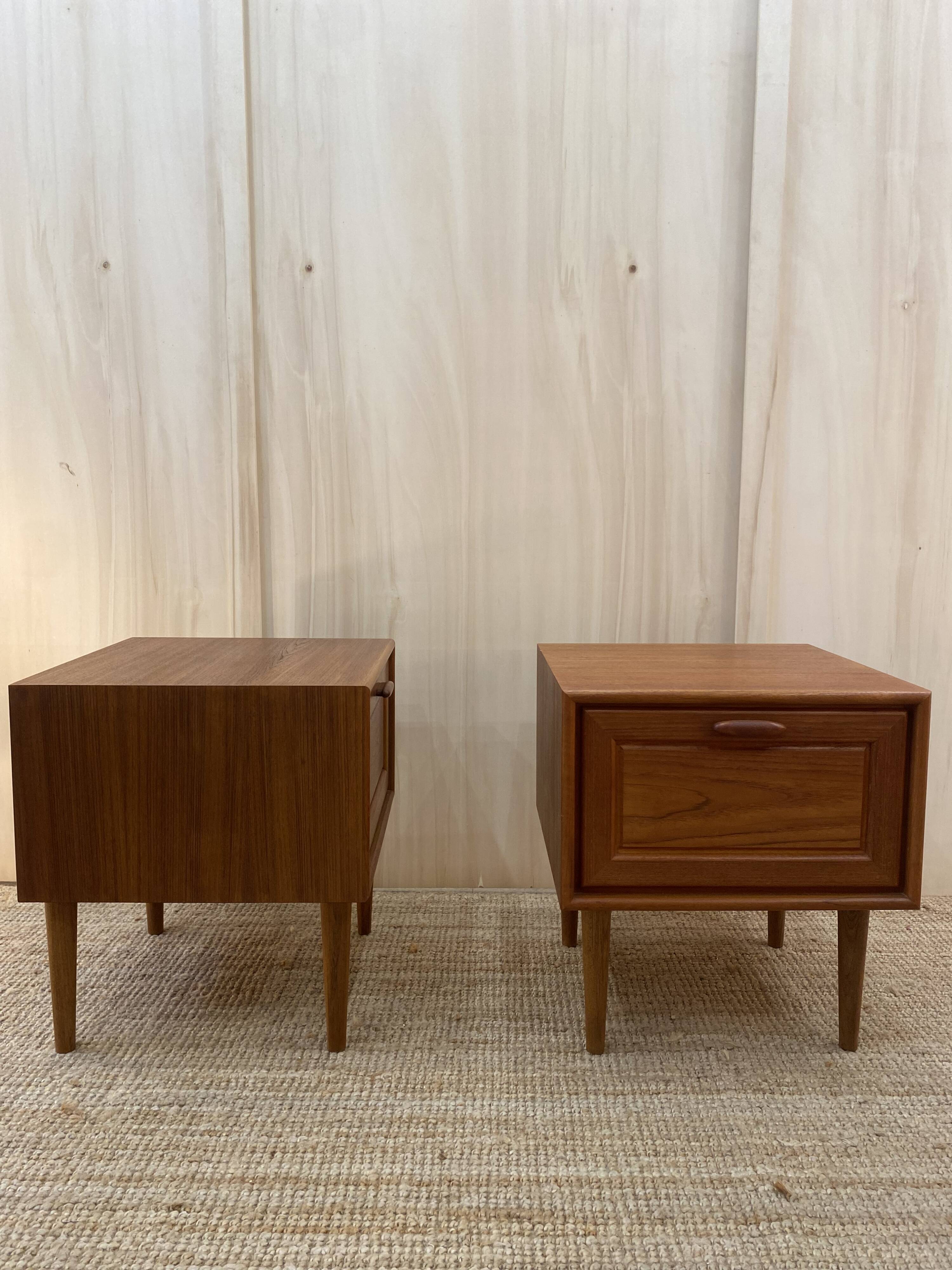 Scandinavian teak bedside table