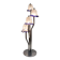 Murano glass and chromed metal floor lamp, Anni '70
