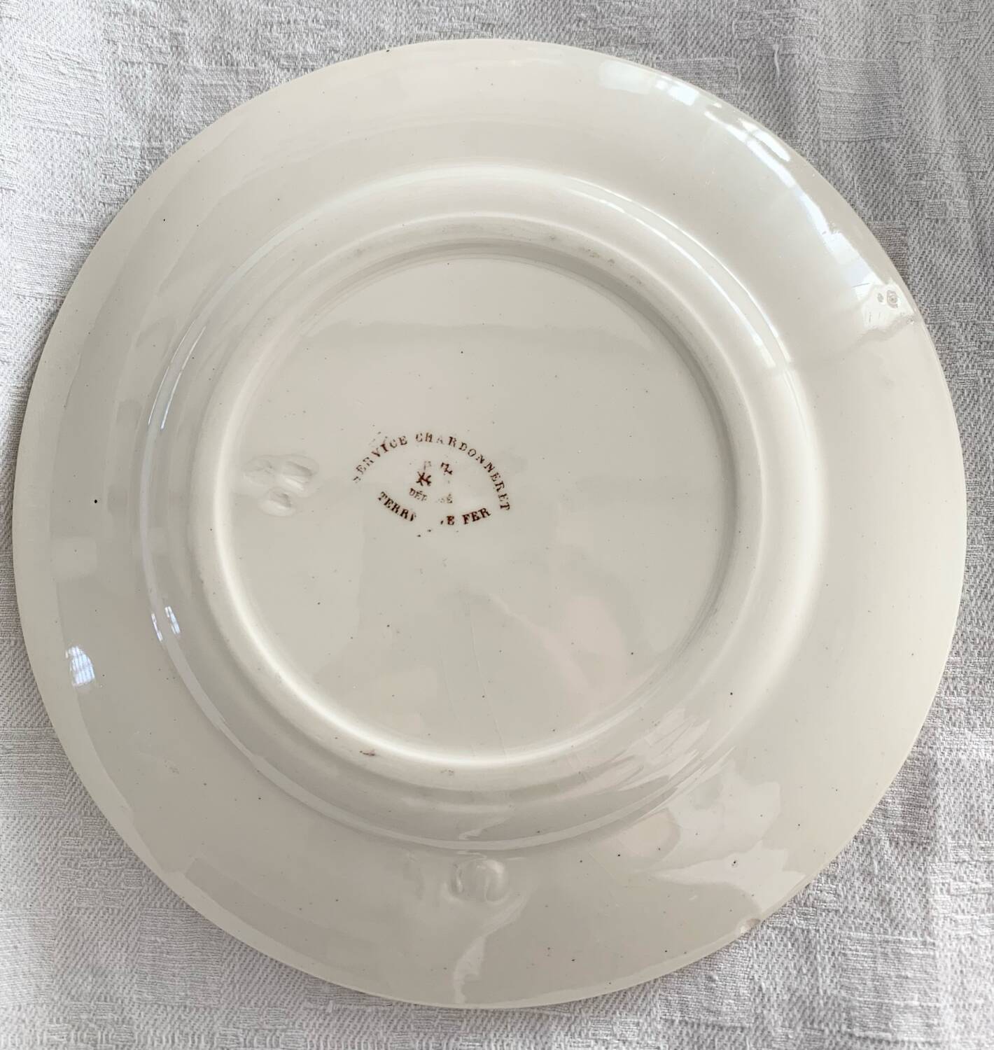 Dessert plates creil et montereau service chardonneret