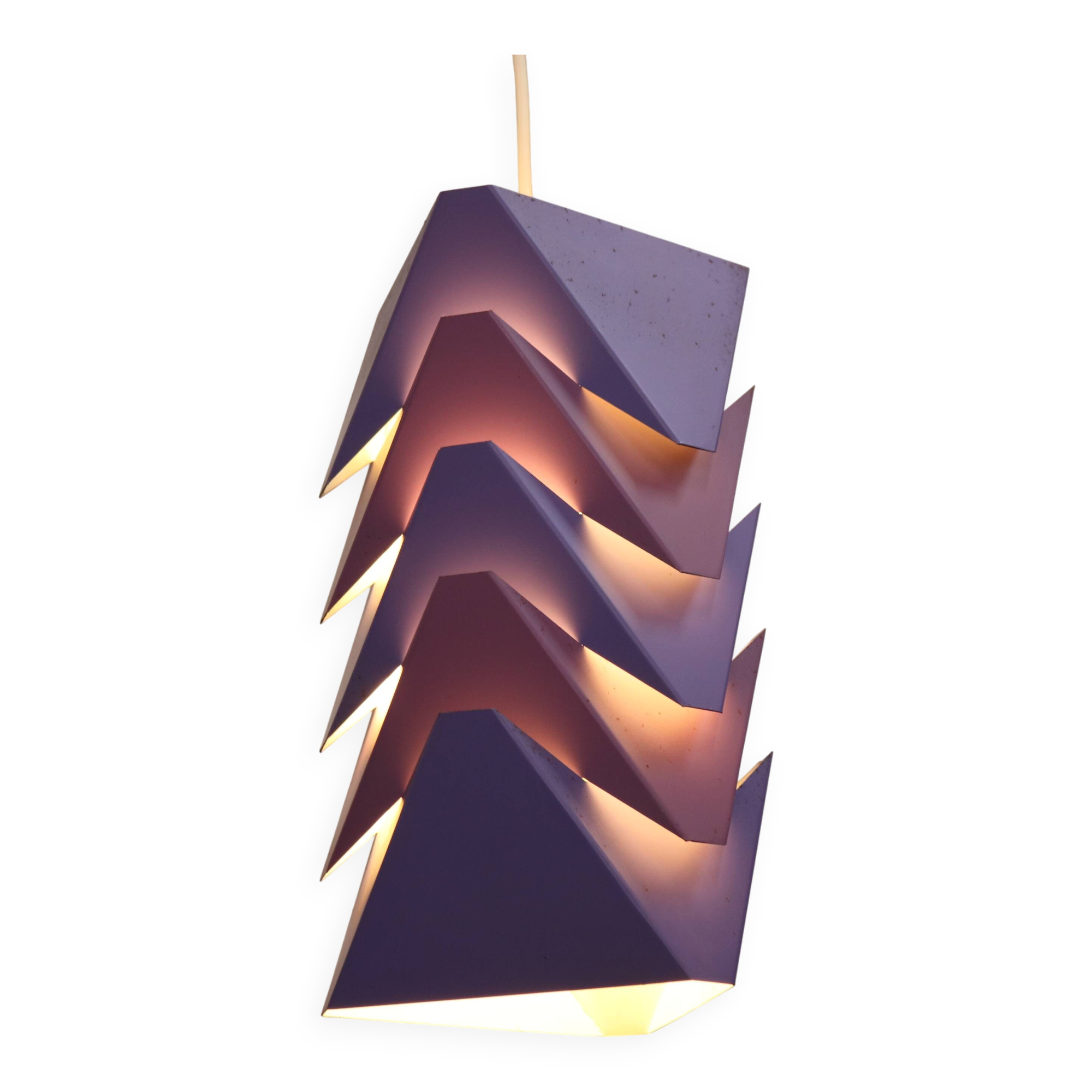 Mid Century Ekko Metal Pendant Lamp by Louis Weisdorf for Lyfa, Denmark, 19