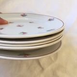 Five dessert plates flowered