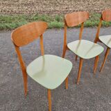 Set of 5 vintage Scandinavian style chairs