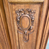 Antique carved wooden bookcase