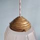 Art Deco pendant light in faceted satin glass, 1920s-30s