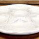 6 assiettes à huîtres blanche barbotine Sarreguemines