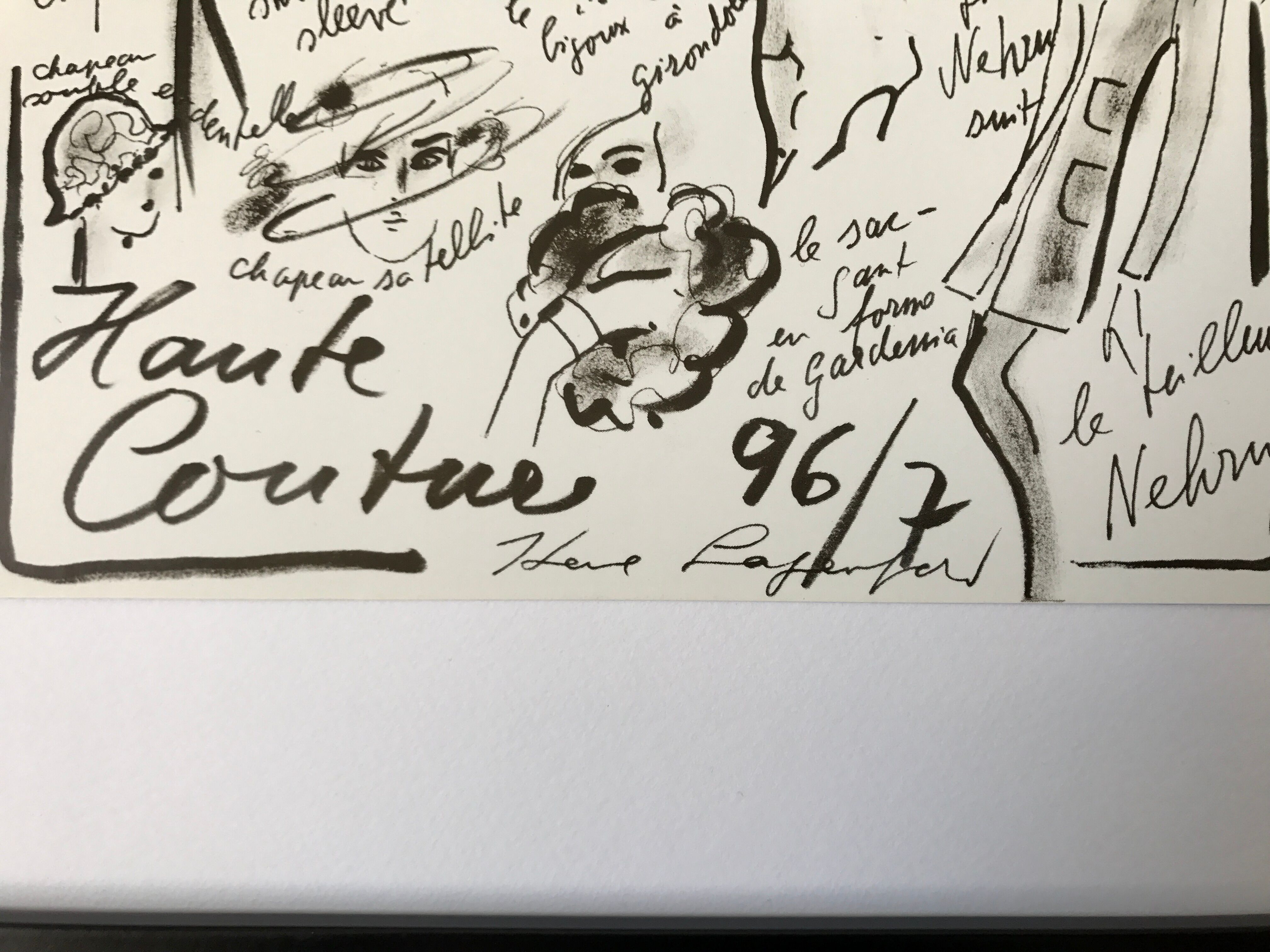 Dessin de Karl Lagerfeld pour Chanel