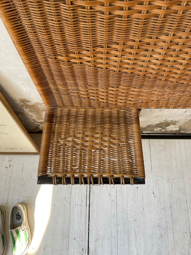 Metal and wicker headhead 50s