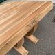 Art Deco extendable dining table, renovated in solid walnut with a central leg, 193.
