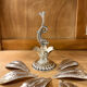 Silver metal caviar or ashtray service, Fleuron, Christofle, 60s