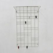 Vintage wire metal wall coat rack , 1960s
