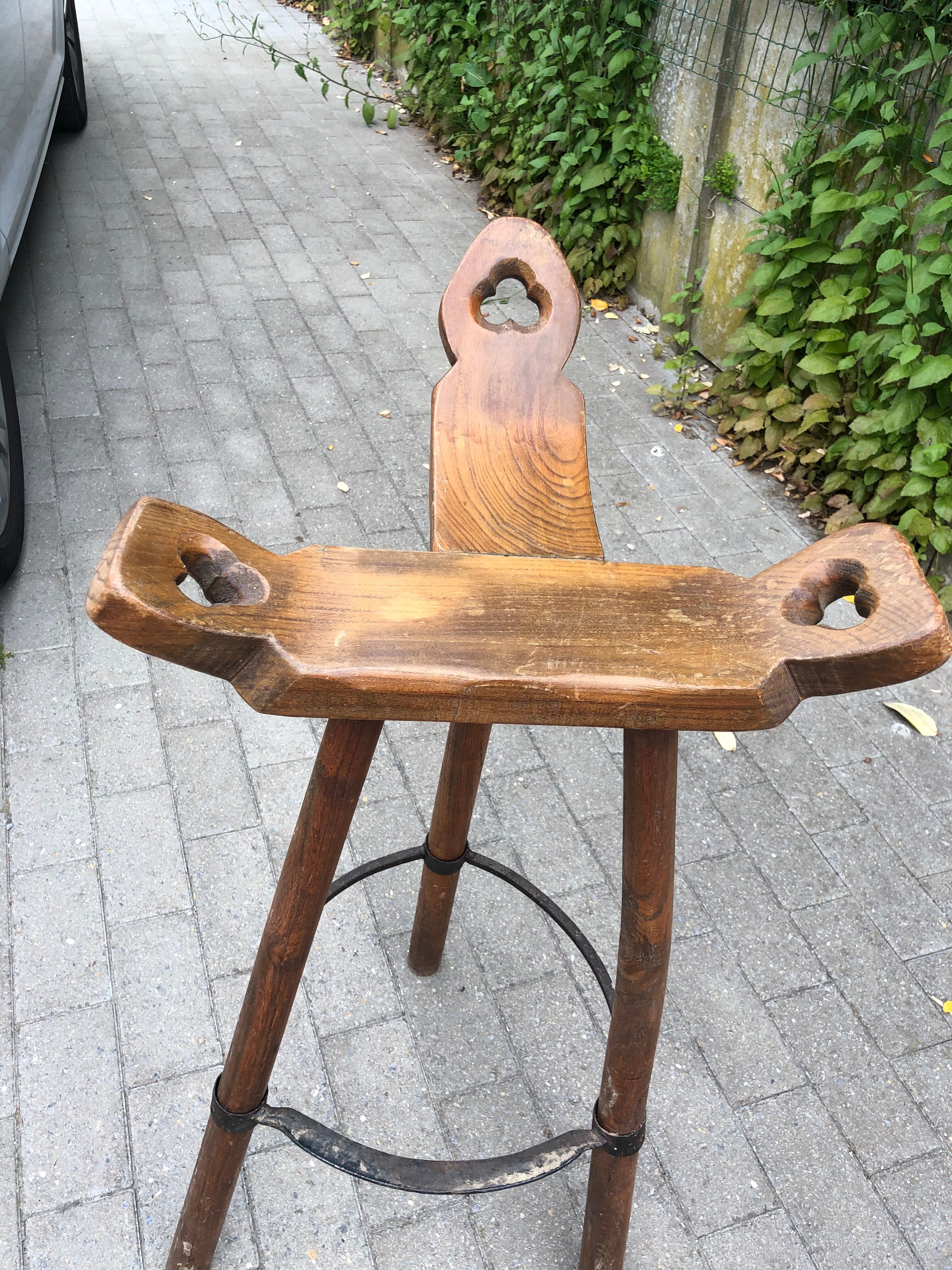 Pair of Spanish brutalist stools