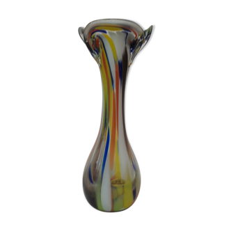 Vase de Murano multicolore vintage