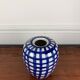 Hand painted blue & white ceramic vase