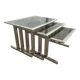 1970 brushed steel nesting tables