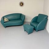 Living room sofa and armchair Atlantis design from the 90s by Wittmann vintage