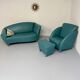 Living room sofa and armchair Atlantis design from the 90s by Wittmann vintage
