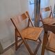 Ensemble de 4 chaises pliantes Aldo Jacober & Pierangela Beech & Cane Trieste