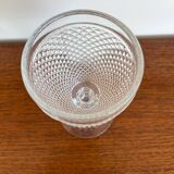 Two 19th-century moulded crystal glasses with diamond points.