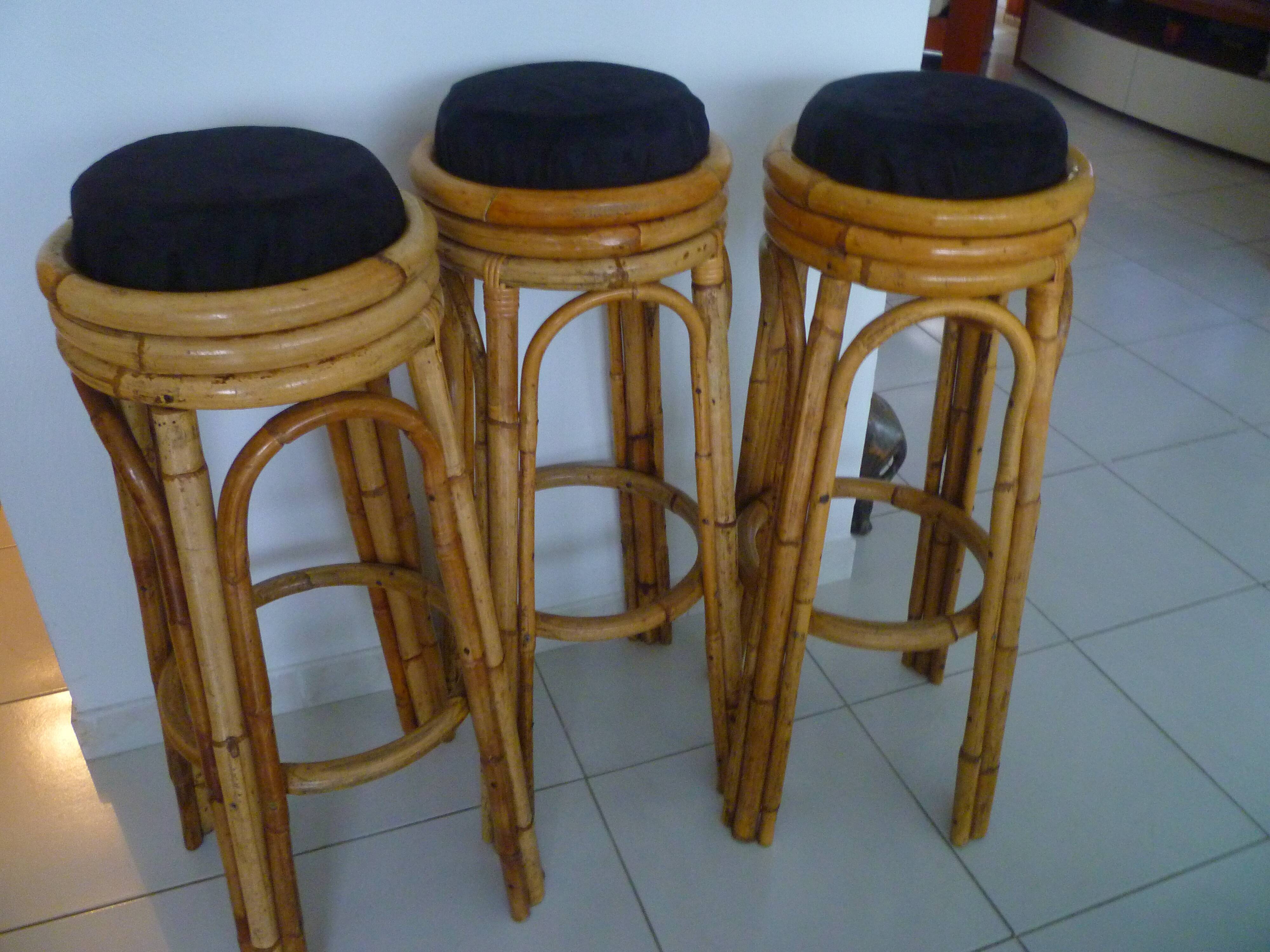 Rattan bar stools