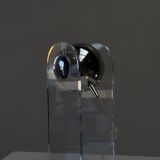 Italian plexi and chrome table lamp