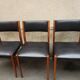 6 scandinavian black and beech chairs
