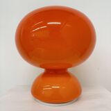 Space age orange glass table lamp , 1970s