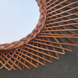 Asymmetrical rattan mirror 46cm