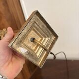 Antique Column Candle Holder Lamp Golden Brass Empire Corinthian Neo-Classical