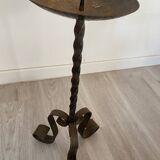 Wrought iron candle holder