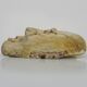Netsuke old large bone mask japan grimacing character. 19th century