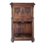 Haentges frères renaissance style cabinet in walnut