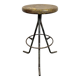 Tabouret d'atelier industriel gris, années 1960