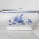Dish with porcelain lid decoration blue flowers