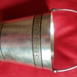 Silver metal ice bucket