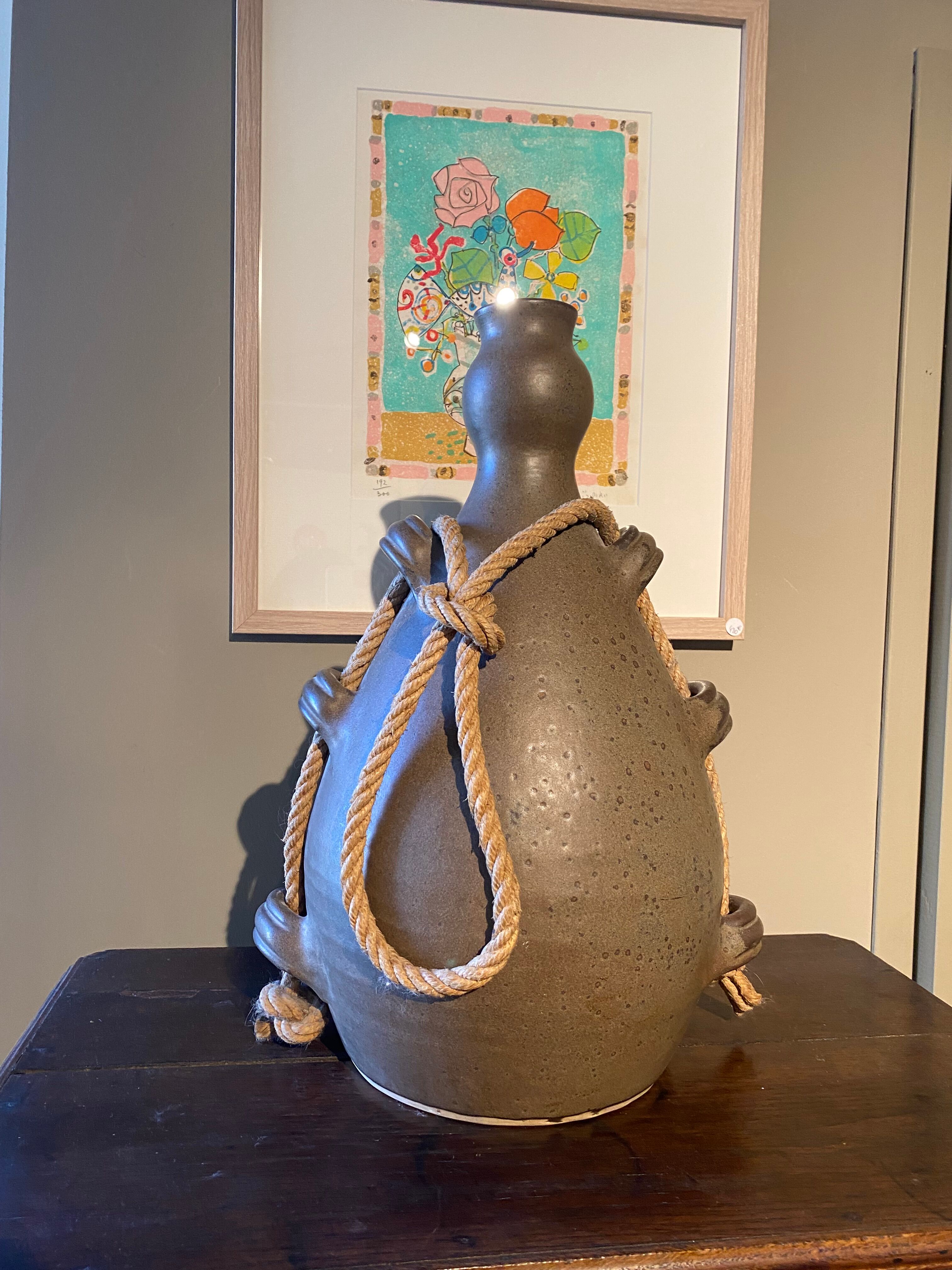Pied de lampe en céramique Les grottes