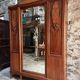Antique Art Nouveau wardrobe with mirror – Early 20th century