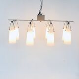 Italian glass and brass chandelier, Italy, 1950s