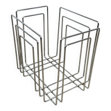Porte revue en métal chromé par Willi Glaeser pour TMP années 80
